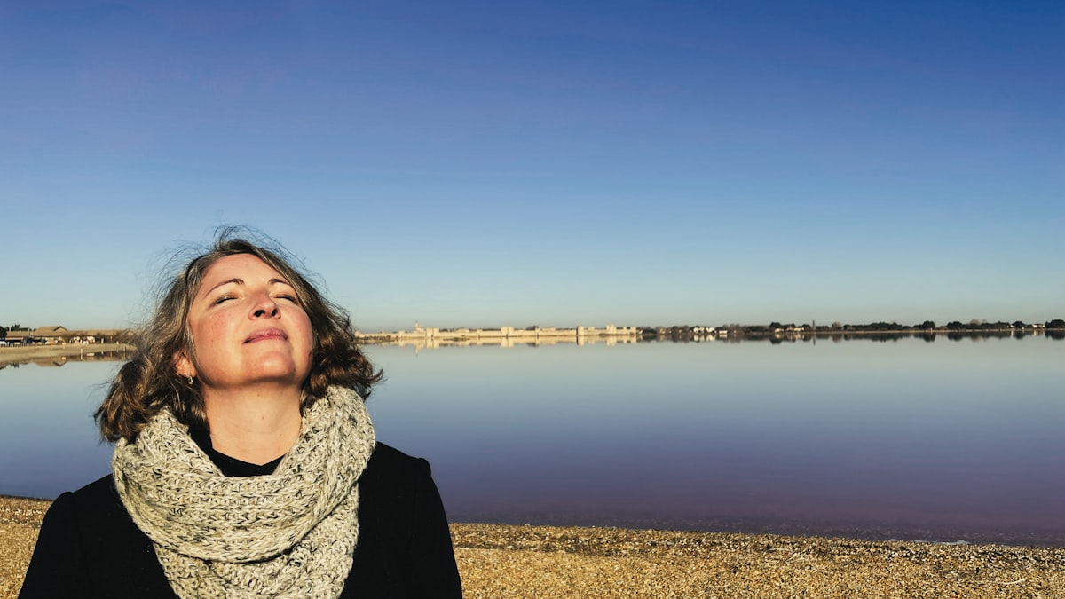 Woman meditating peacefully